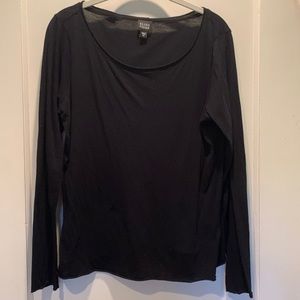 Lightweight black long sleeve T-shirt